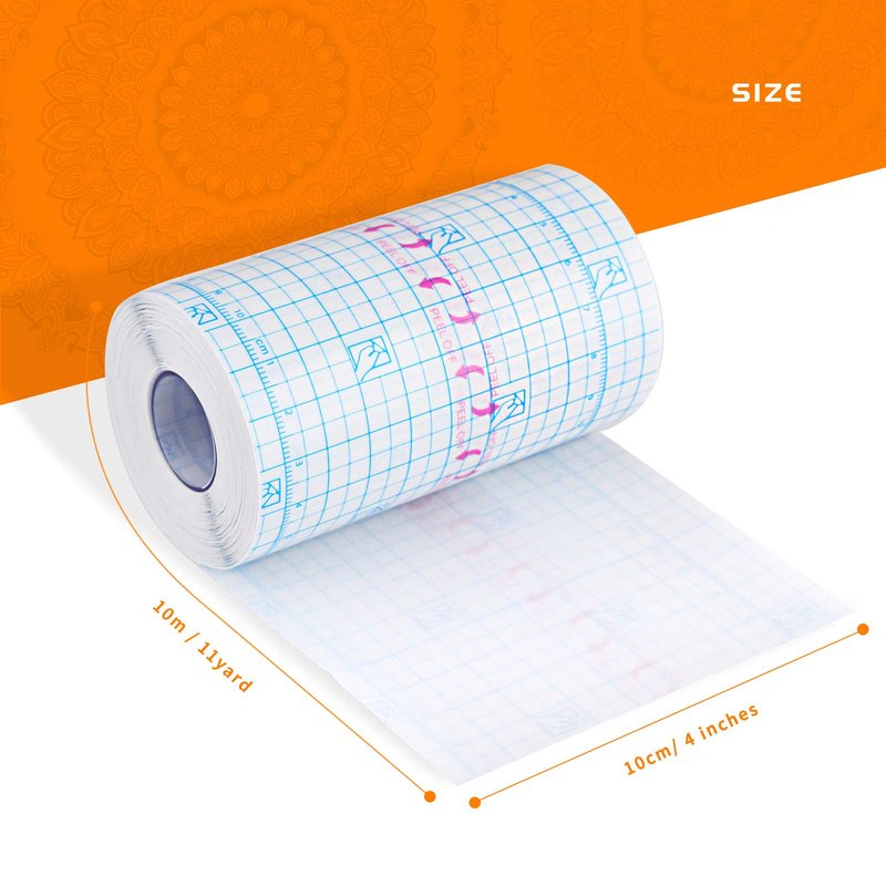 Tattoo Aftercare Bandage, Transparent Film Dressing Roll, Transparent Adhesive Bandage, 4in x 11yd, Shower Shield Dressing, Second Skin Waterproof,Soft, Conformable & Breathable by EalionMed