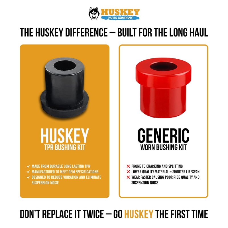 Huskey Club Car DS Golf Cart Front & Rear Leaf Spring Bushing Kit for 1981-Up Models, Replaces OEM Sleeve Part No#: 1012303 and Bushing Part No#: 1015583