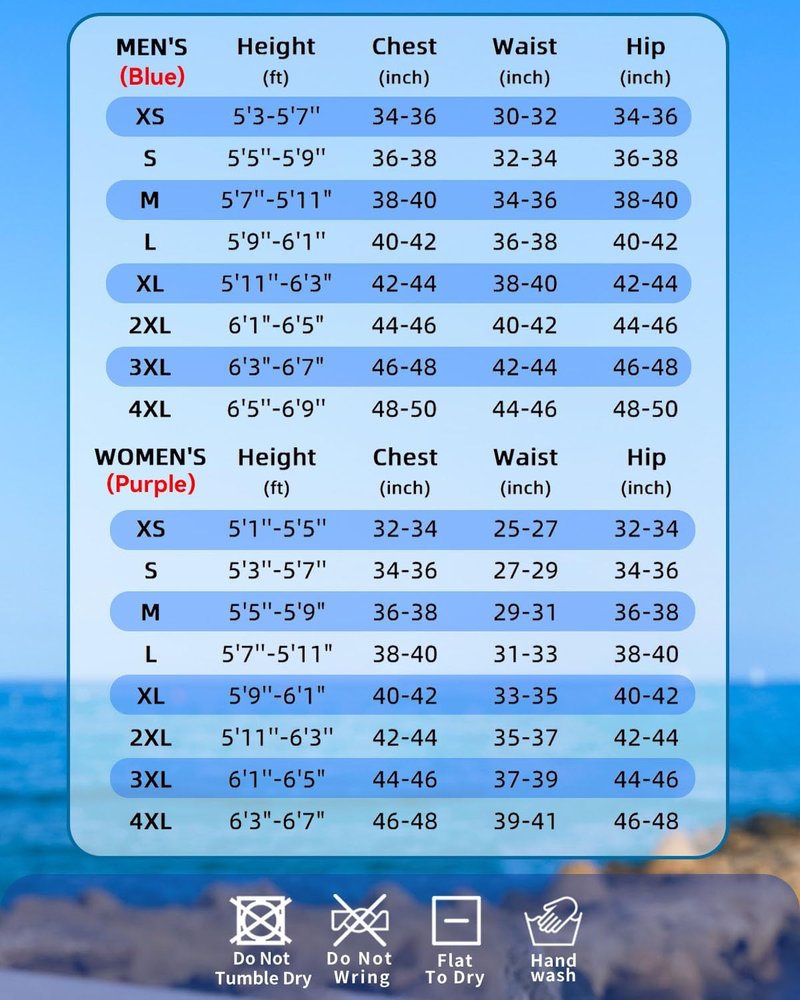 Full Wetsuits for Men & Women - 3mm Back Zip Neoprene for Ultimate Comfort