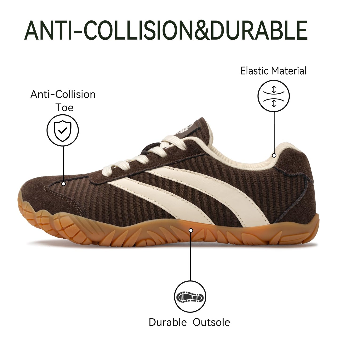Barefoot Shoes Women Casual Sneakers,Wide Toe Box Shoes Women Zero Drop Barefoot Shoe Men,Minimalist Trail Running Shoe,Non-Slip Lightweight Breathable Comfortable Fashion Walking Hiking Shoes Unisex