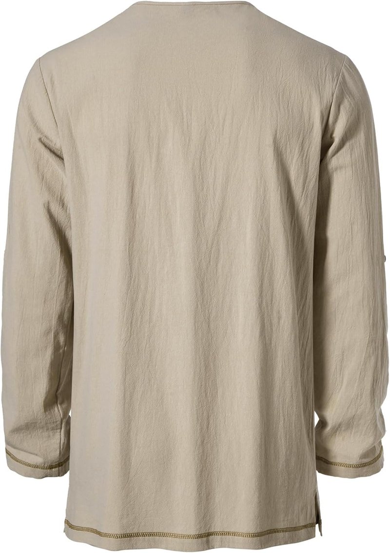 Men's Vintage Lace-Up Cotton Shirt | Pirate Renaissance Viking Costume