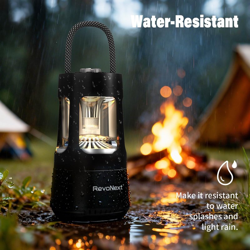 Camping Lantern Bluetooth Speaker, Outdoor Waterproof Wireless Speaker with Dual-Color Ambient Light, Bluetooth 5.3 Portable Speaker with TWS Stereo for Camping Patio Backyard