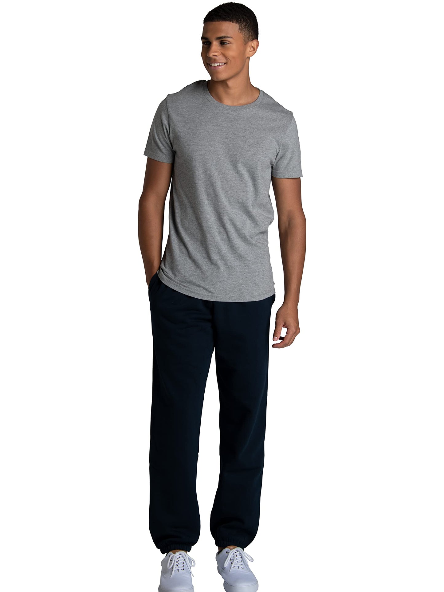 Fruit of the Loom Men's Crafted Comfort Fleece Sweatshirts, Hoodies, & Sweatpants, Super Soft Cotton Blend, Sweatpants - Navy Nights, X-Large