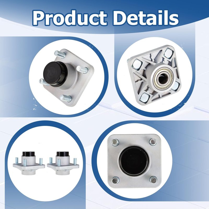 WFLNHB 2 Pack Front Wheel Hub Assembly with Bearings Replacement for Club Car Precedent Ds 2003.5+ 102357701