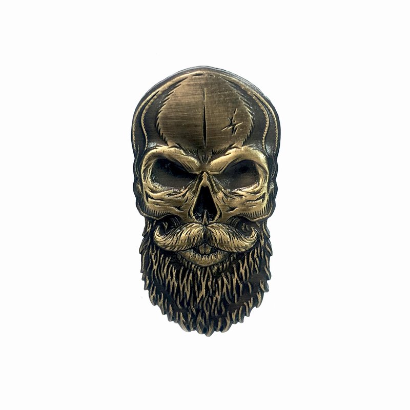 Kolorspun Golf Ball Marker with Magnetic Hat Clip (Beard Skull)