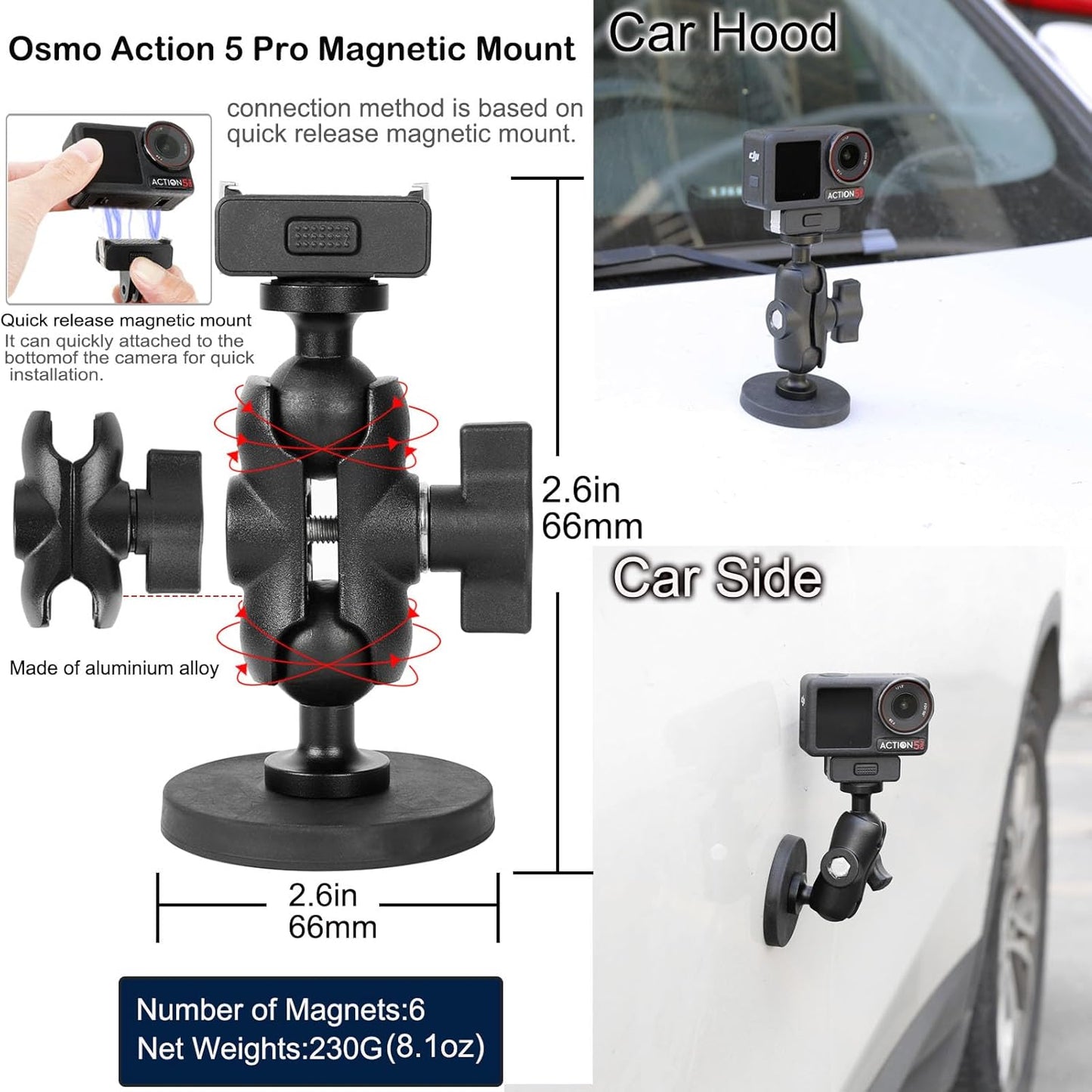 DJI Osmo Action Accessories Kit - Waterproof Case, 135cm Selfie Stick, 4-in-1 Mounts | Tripod & Grip