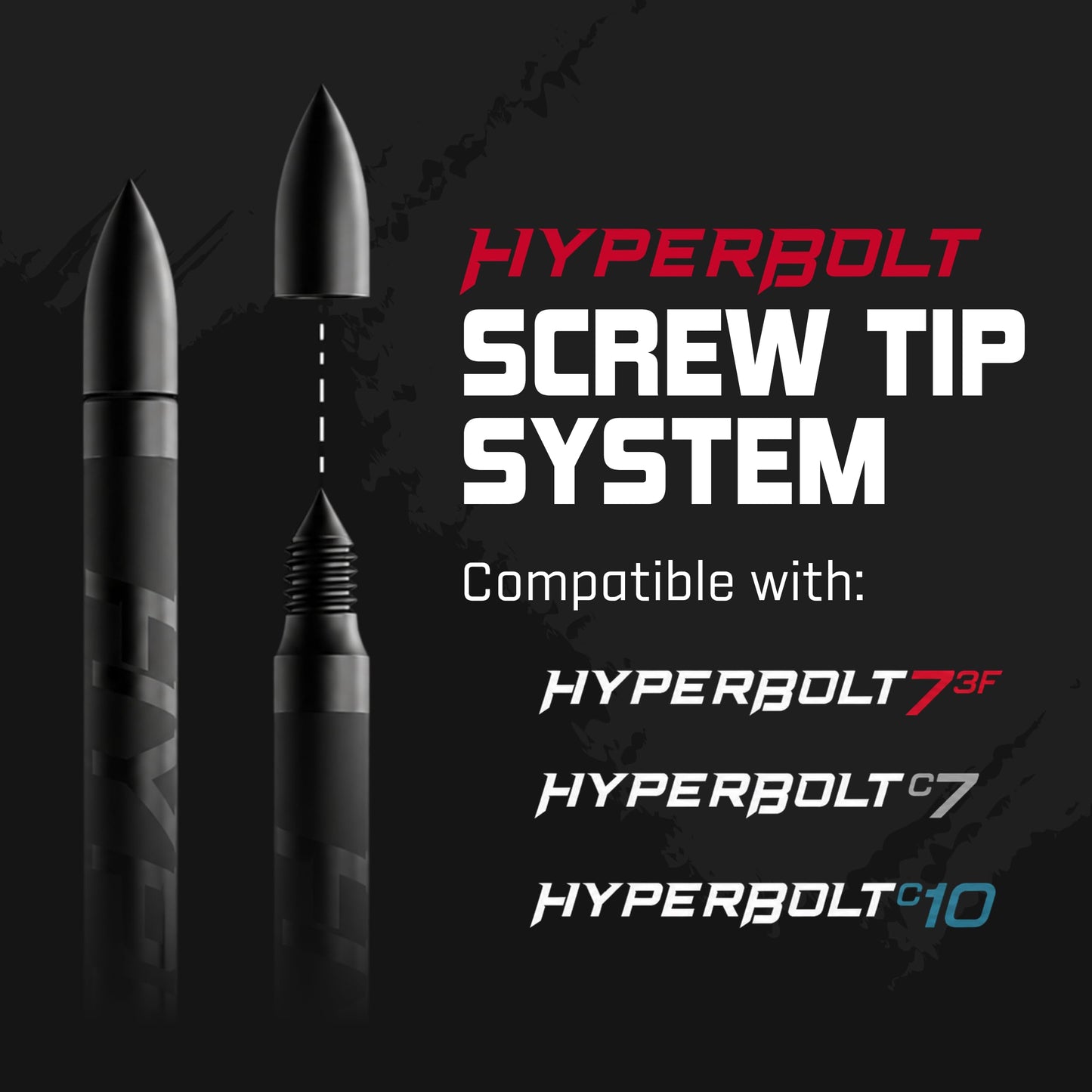 Barnett Demun Hyperbolt 3F - 12 Pack Mini Crossbow Bolts, 7 Inch with Threaded Target Points, 3 Fletched Bolts for Accu Strike and Accu Strike Pro - Precision and Performance in Every Shot