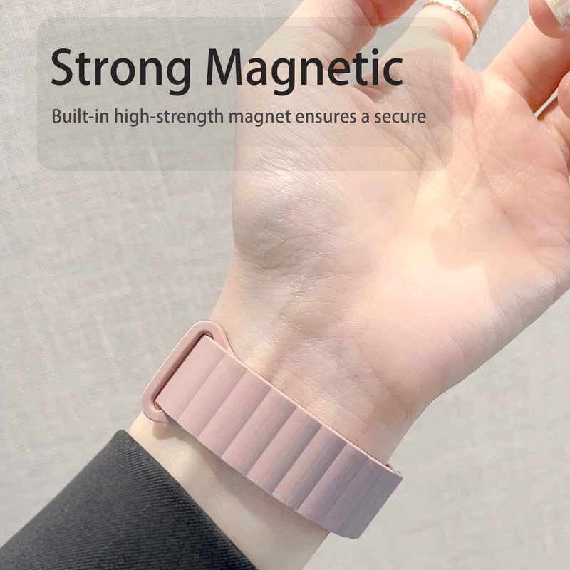 Lamshaw Compatible with NotePin AI Voice Recorder bands, Silicone Sport Loop Bracelet Wristband Strap Compatible with NotePin AI Voice Recorder (Pink)