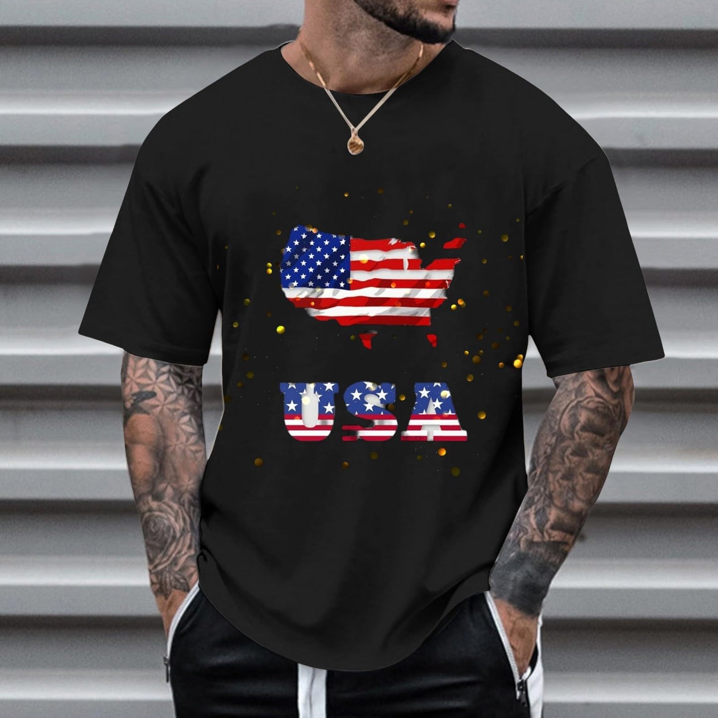 Deal of The Day Warehouse Clearance 4th of July 4th of July Mens T-Shirts Short Sleeve Crew Neck Shirts Casual Loose Fit Tops Athletic Quick Dry Active Tee Shirts