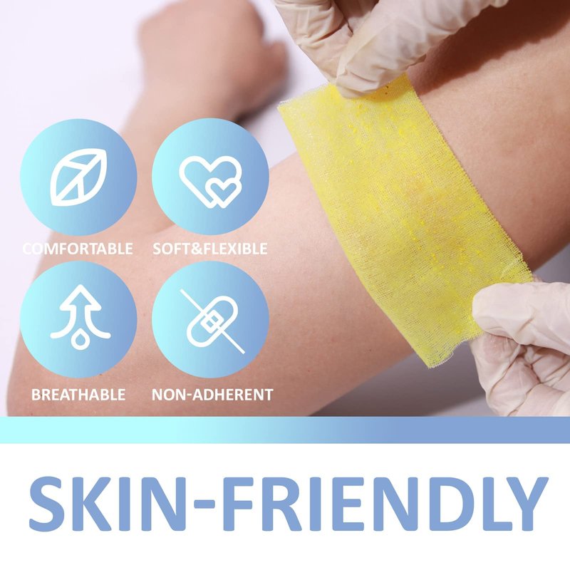 Dr.Med Xeroform Petrolatum Dressing Patch, 5"x9"-30 Pcs/Box, Non-Adherent Gauze Dressings, for Minor or Partial Thickness Burns, Lacerations, Skin Graft Recipient Sites, Newly Sutured Wounds