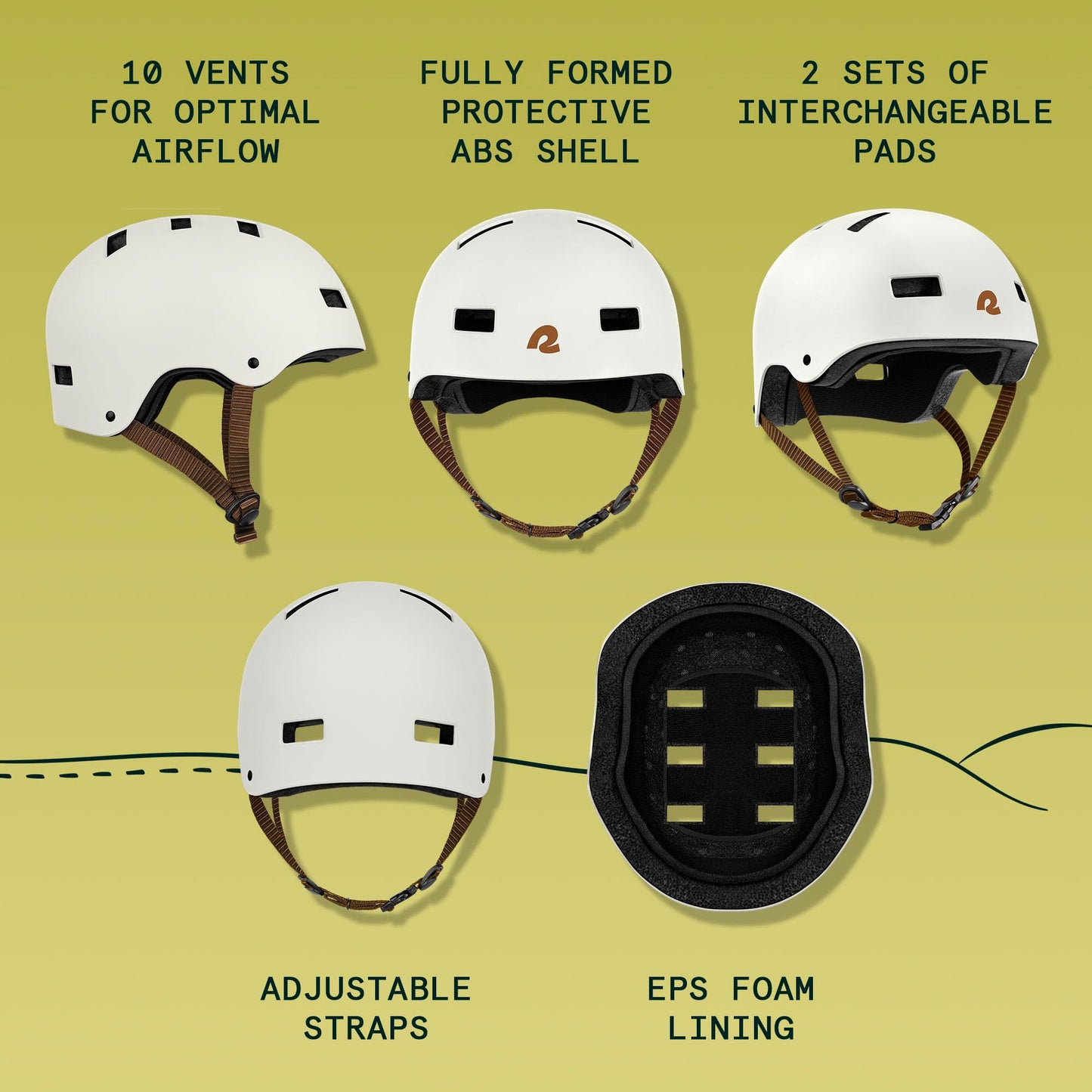 Retrospec Dakota Adult Bike Helmet for Men & Women - Multi-Sport Protection with ABS Shell, EPS Foam, 10 Vents & Removable Washable Padding for BMX, Skating, Scooter and Skate - Helmets for Adults