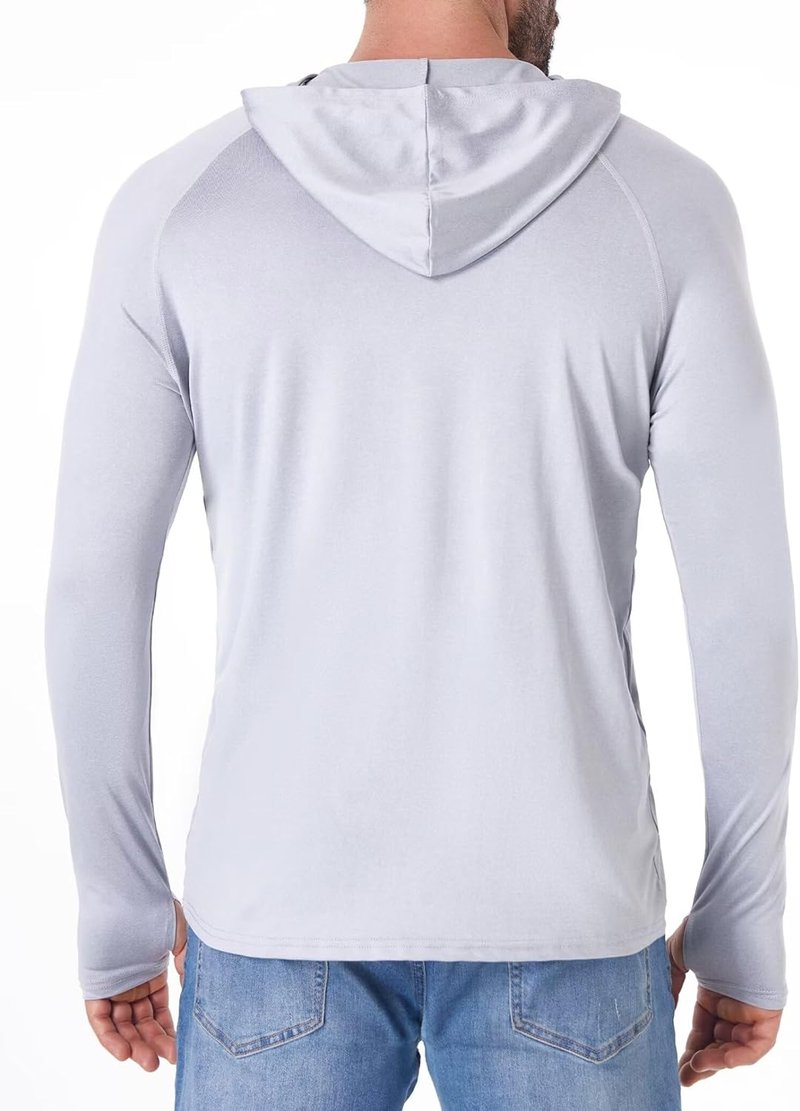 Men's Athletic Hoodies - UPF 50+ UV Sun Protection Fishing Shirt | Long Sleeve Rash Guard