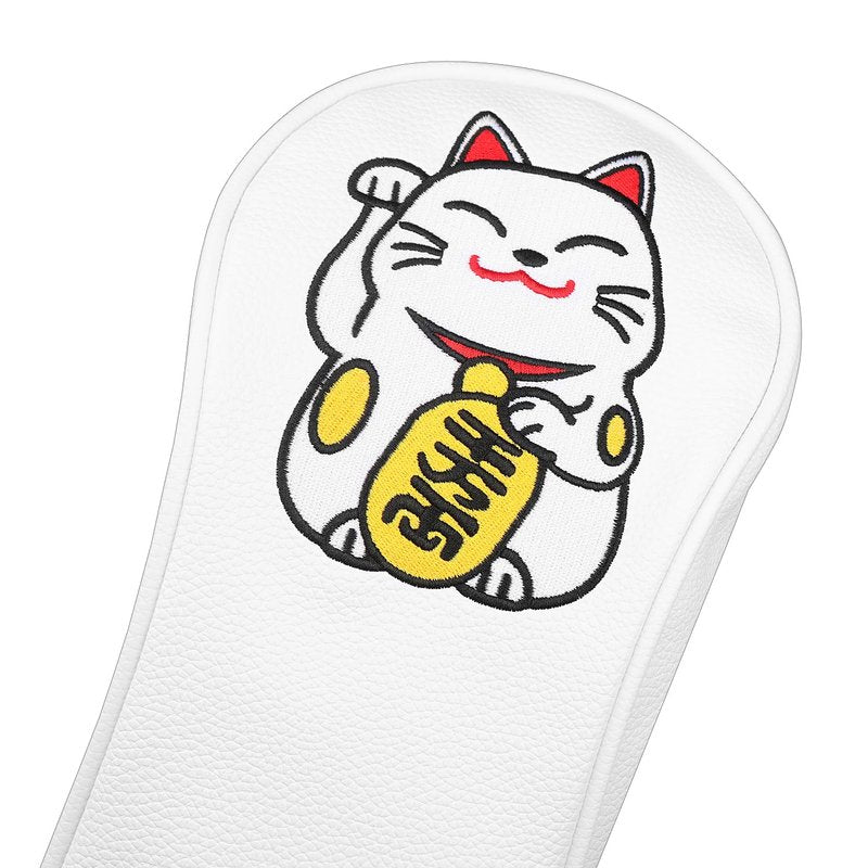 SHABIER Golf Hybrid Headcover with Maneki-Neko Lucky Cat Design for Golf Hybrid Club