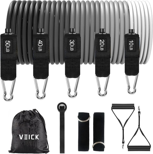 VEICK Resistance Bands, Exercise Bands, Workout Bands, Resistance Bands for Working Out with Handles for Men and Women, Exercising bands for Fitness Weights Work out at Home