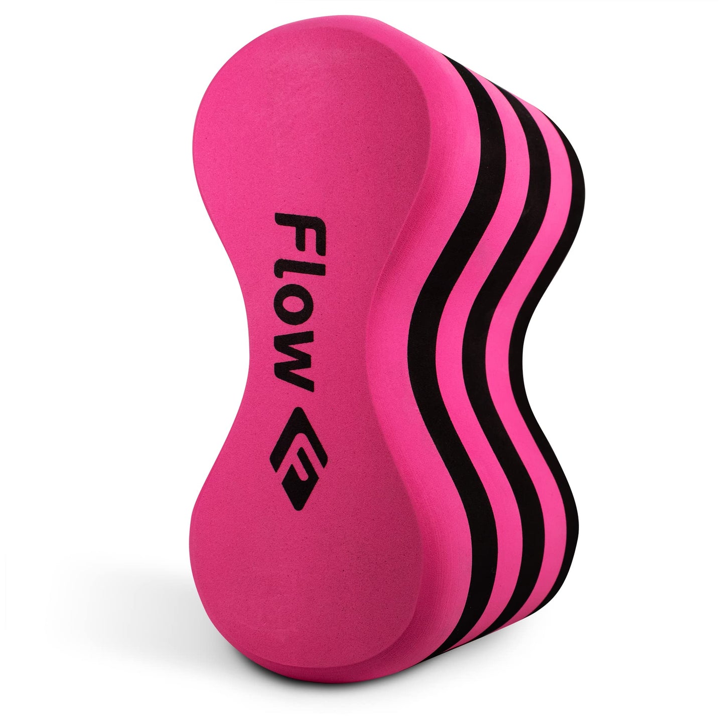Flow Swim Gear Training Pull Buoy - Pull Float for Pool Lap Swimming in Adult and Junior Sizes (Pink/Black, Adult)