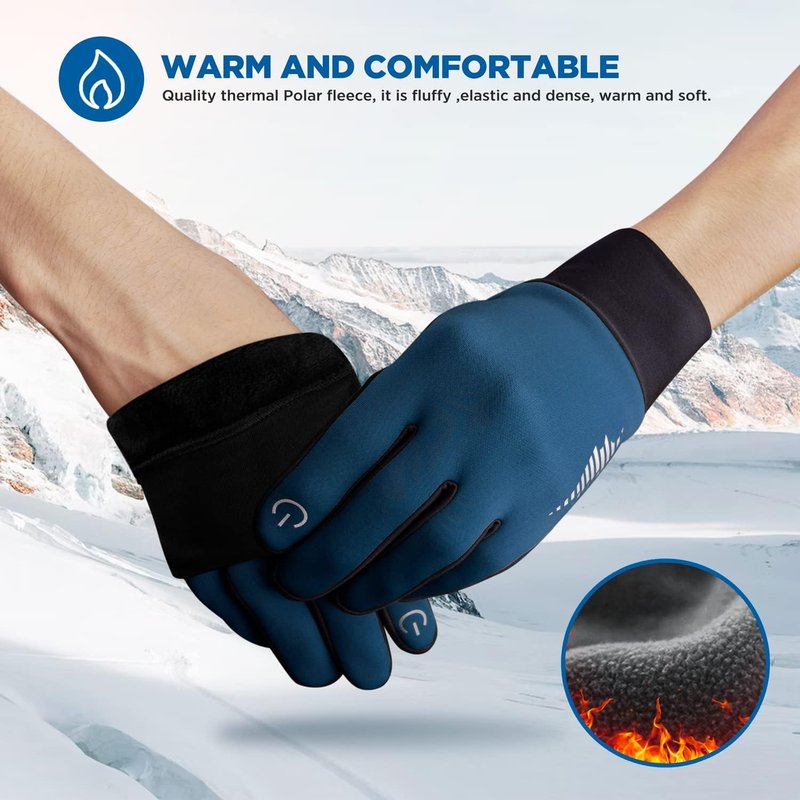 Winter Gloves for Men & Women - Thermal Touch Screen Ski & Snow Gloves for Running, Cycling, Hiking | Versatile Warm Liner