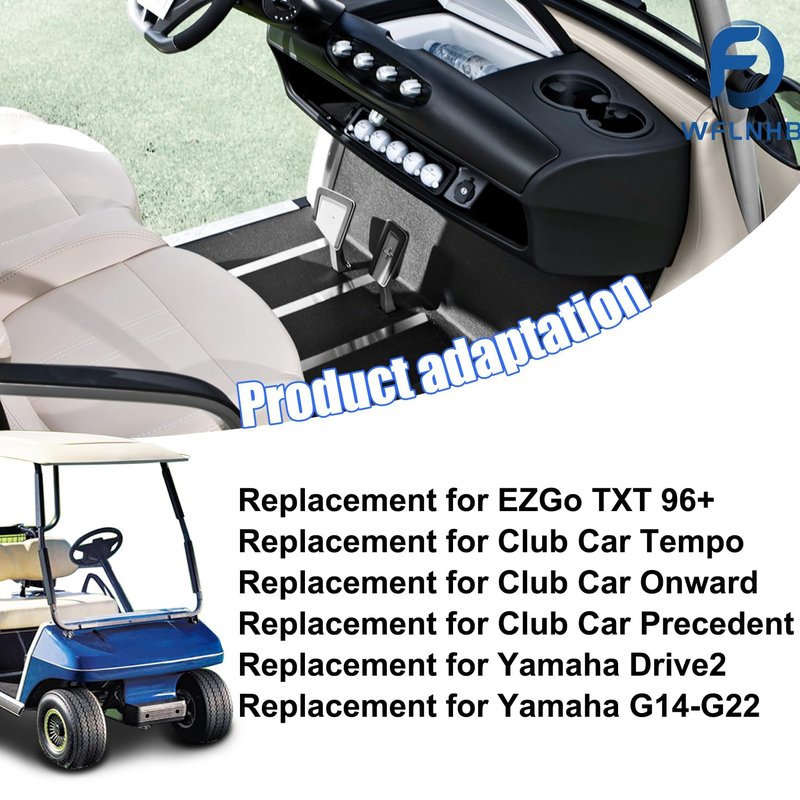 WFLNHB 36V-48V Golf Cart Keyless Ignition Switch PIN Code Key Replacement for EZGO Club Car Yamaha Starter Switch with Electric Meters Digital Battery