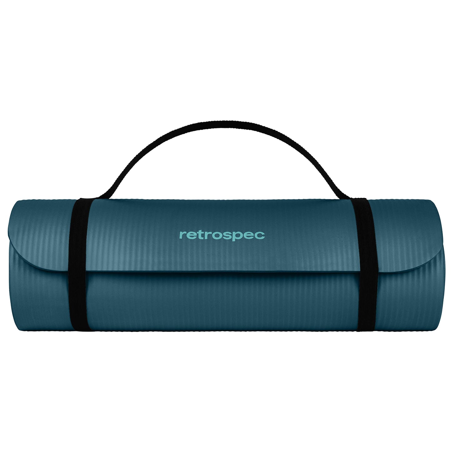 Retrospec Retrospec Solana Yoga Mat 1/2" Thick w/Nylon Strap for Men & Women - Non Slip Excercise Mat for Yoga, Pilates, Stretching, Floor & Fitness Workouts ,Ocean Blue