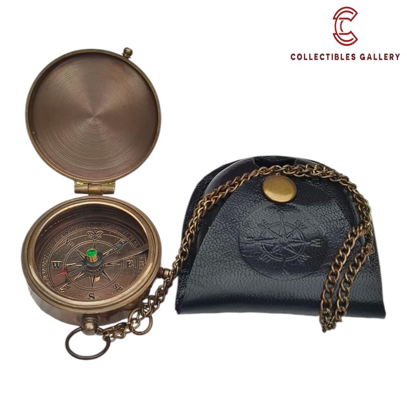 to My Son Brass Engraved Pocket Compass – Handmade Antique Compass with Leather Case – Inspirational Religious Gift for Son from Mom – Graduation, Baptism, Communion Keepsake (to My Son Love Mom)