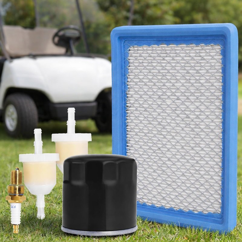 Podoy Club Car Tune Up Kit with Air Oil Fuel Filter Spark Plug for Compatible with 1992-2004 Golf Cart DS Gas