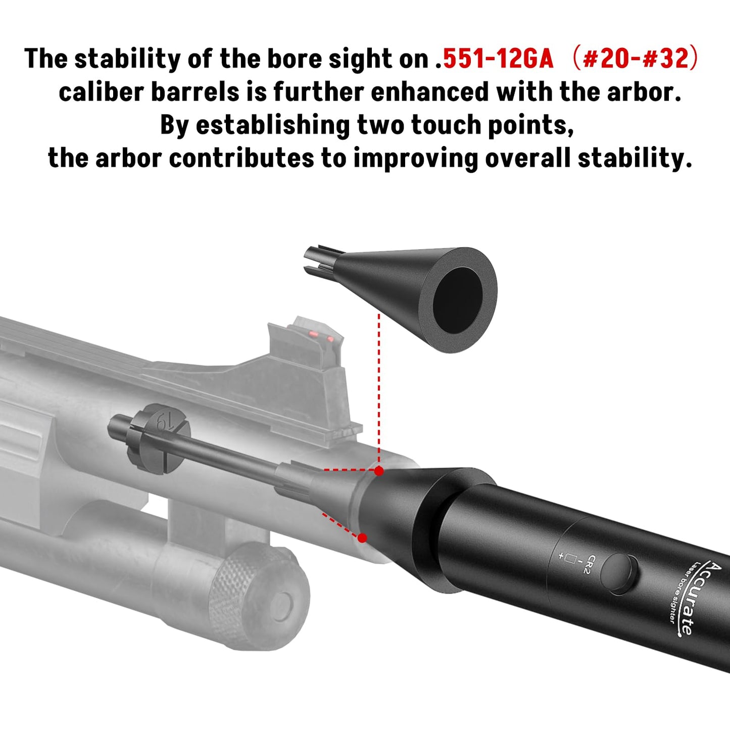 MidTen Laser Bore Sight Kit with Button Switch, Professional Red Laser Bore Sighter with 32 Adapters for 0.17 to 12GA Calibers, Powerful Hunting Equipment