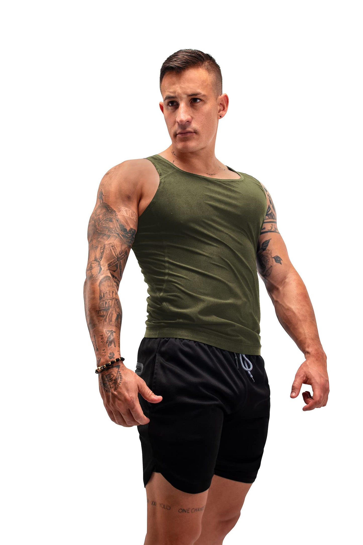FUXERT Men's Sweat Vest Sweat Tank Top for Waist Trainer Workout Body Shaper Sauna Suit for Gym Exercise(GN 4XL/5XL)