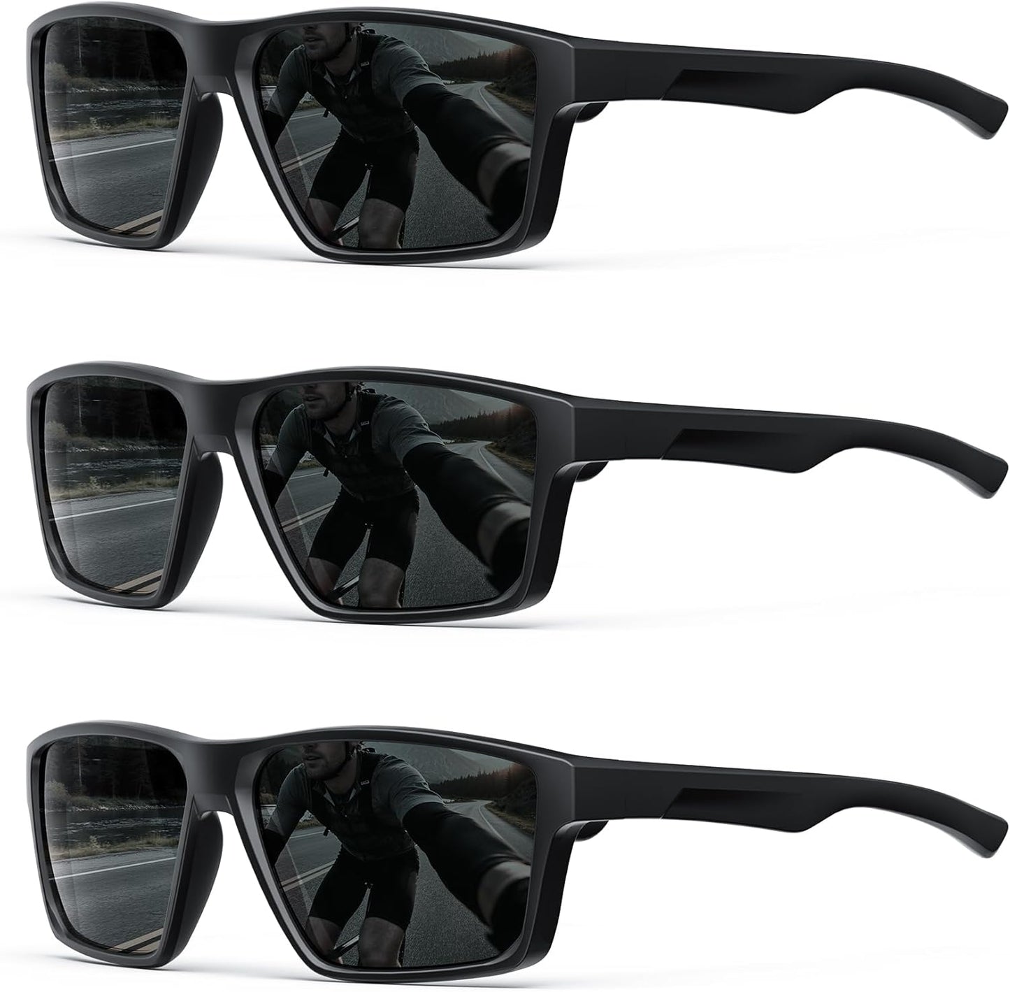Polarized Sports Sunglasses for Men & Women - UV400 Protection for Driving, Running, Cycling