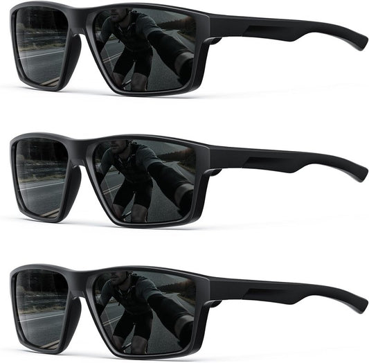 Polarized Sports Sunglasses for Men & Women - UV400 Protection for Driving, Running, Cycling