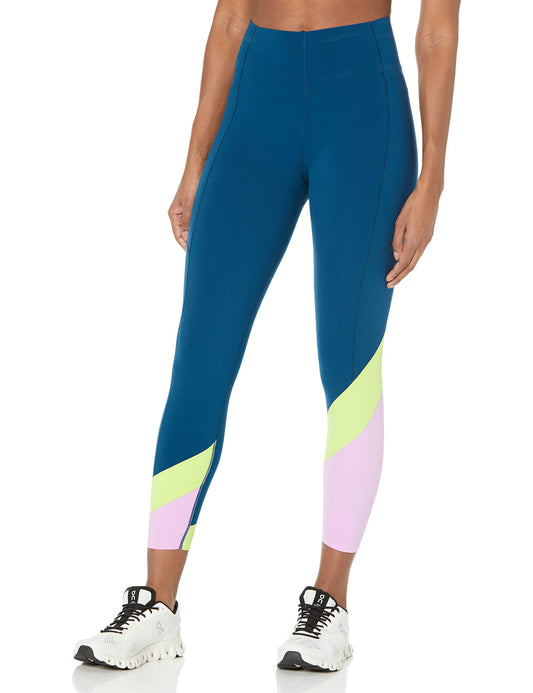 Sweaty Betty Women's Power HIGH Waist 7/8 Color Block Ultra Sculpt Workout Legging Blue