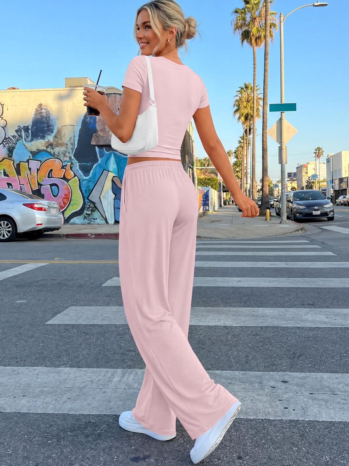 Trendy Queen Womens 2 Two Piece Set 2026 Summer Workout Vacation Gym Clothes Spring Fashion Lounge Matching Airport Travel Outfit Resort Wear Fitness Athleisure Clothing