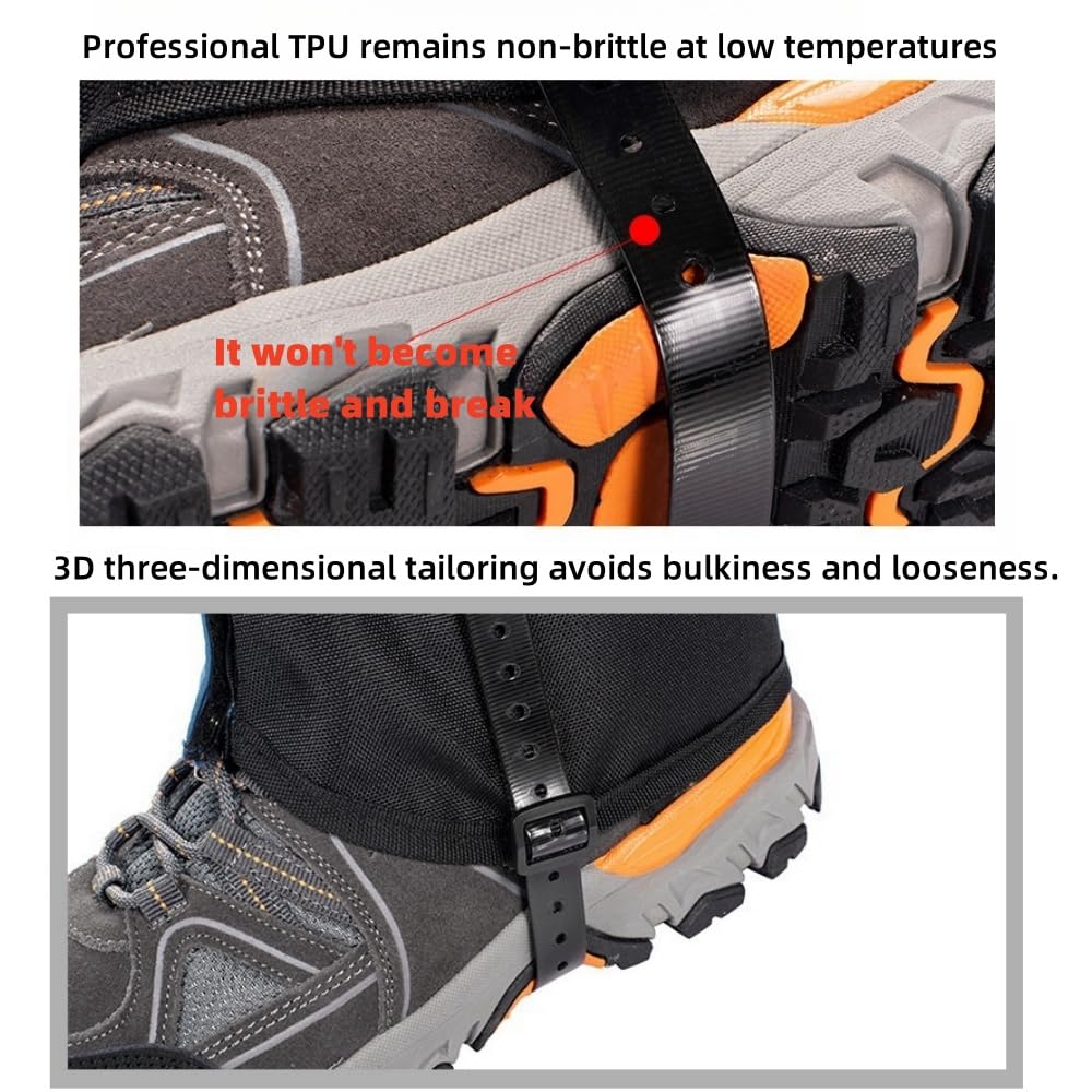 TATACLEA Hiking GaitersFor Sand Snow Gator Shoe Covers Leg Gaiters Waterproof Shoe Covers for Men &Women Outdoor Hiking Walking Climbing Hunting
