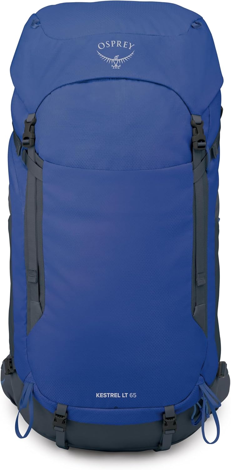 Osprey Kestrel LT 65L Men's Backpack - Lightweight Waterproof Hiking & Camping Bag | Rays Blue