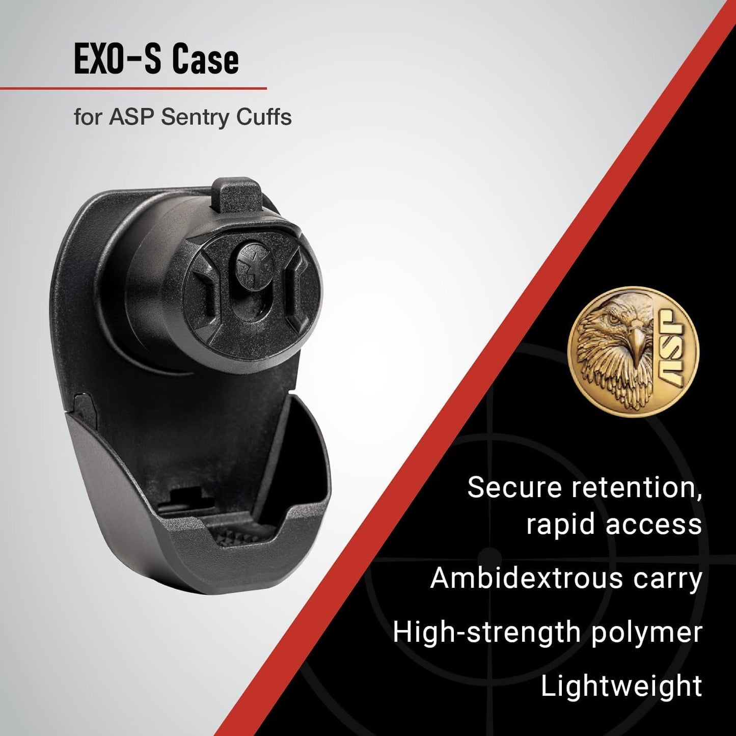 ASP Exo Case for Sentry Cuffs, Handcuff Case for Duty Belt, Police Vest, or Belt Pouch, Duty Belt Accessories, Police Gear, Law Enforcement Gear, and Security Guard Equipment