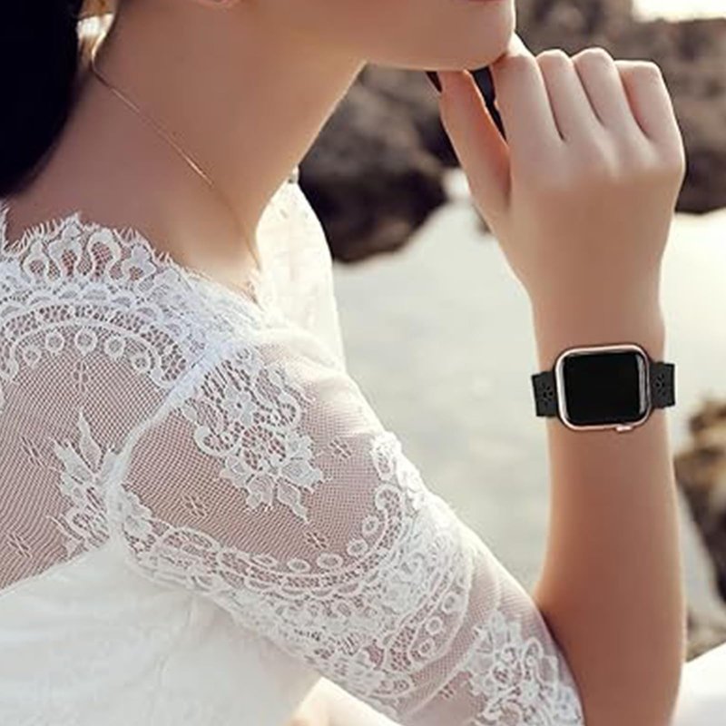 Lamshaw Silicone Lace Replacement Straps Compatible with Garmin Bounce Smart Watch Band, One Size, Silicone, 1