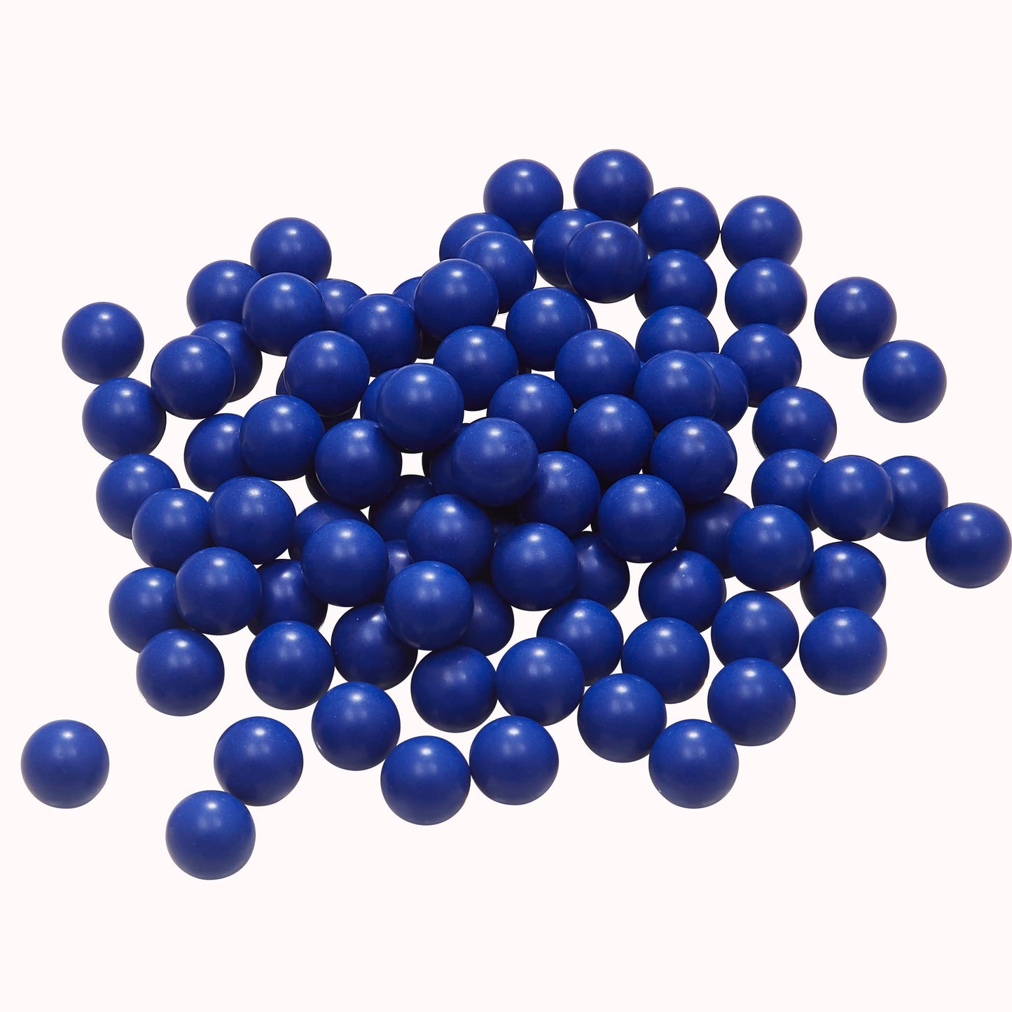 100 Rounds Solid Nylon 50 Cal. Paintballs 50 Cal Rubber Balls Ammo for Tr50 Reusable .50 Caliber Hard Plastic Projectiles for Self Defense (Blue)