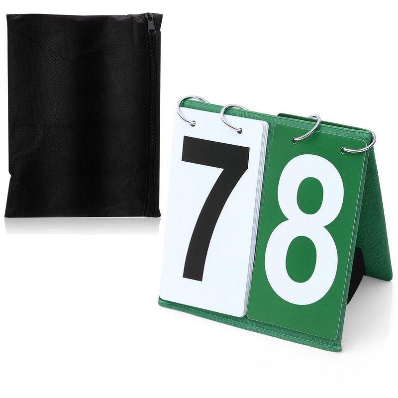 Sonwyoung 1 Pack Over Net Tennis Score Keeper Flip Scoreboards Portable for Volleyball Basketball Coaching Tennis Outdoor (Numbers 0-9,Green)