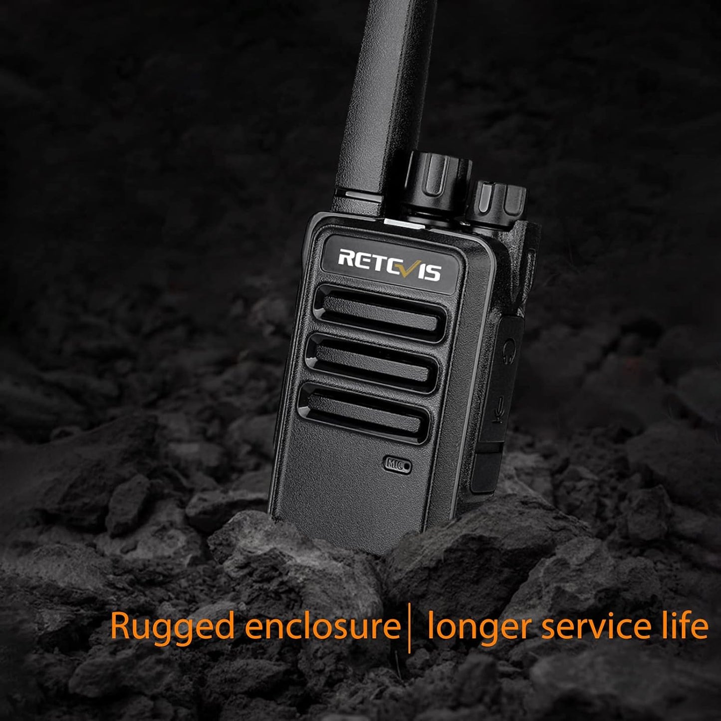 Retevis RT68 Two Way Radios - Heavy Duty Walkie Talkies for Adults | Long Range Rechargeable with USB Charging Base (6 Pack)