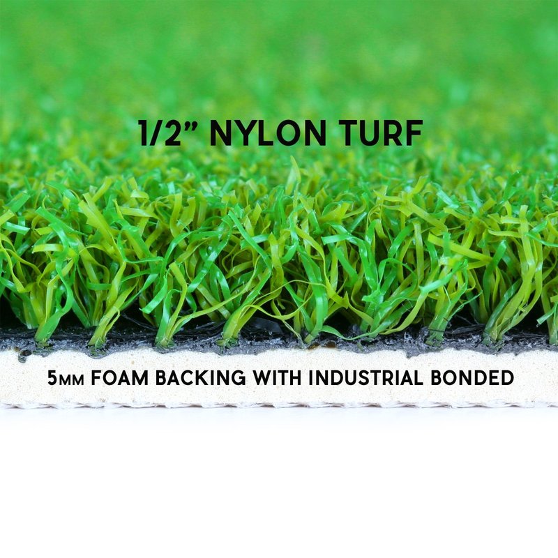 Orlimar Golf Practice Mat, Indoor or Outdoor, 3' x 5' Artificial Turf Hitting Mat with Rubber Tee