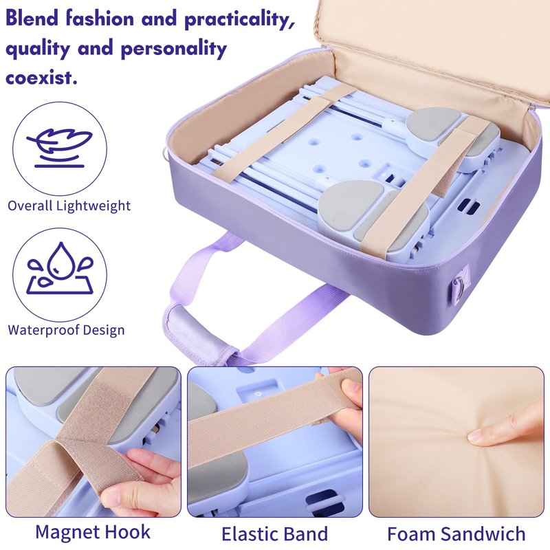 Crisinant Storage Bag for Pilates Board, Pilates Board Organizer, Shoulder Gym Bags with Multi Pockets Portable Carrying Bag for Gym, Pilates, Yoga, Outdoor Exercise, Home Storage, Daily Use, Bag Only