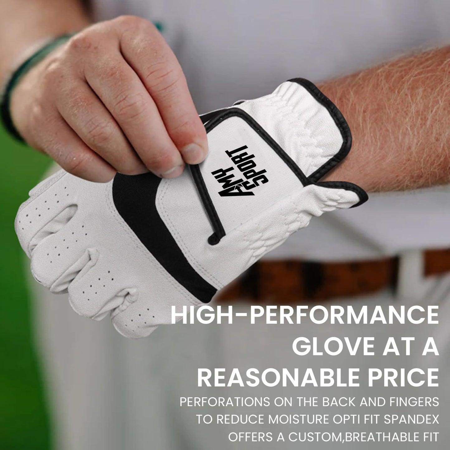 Amy Sport Golf Gloves Men Left or Right Hand 3 Pack