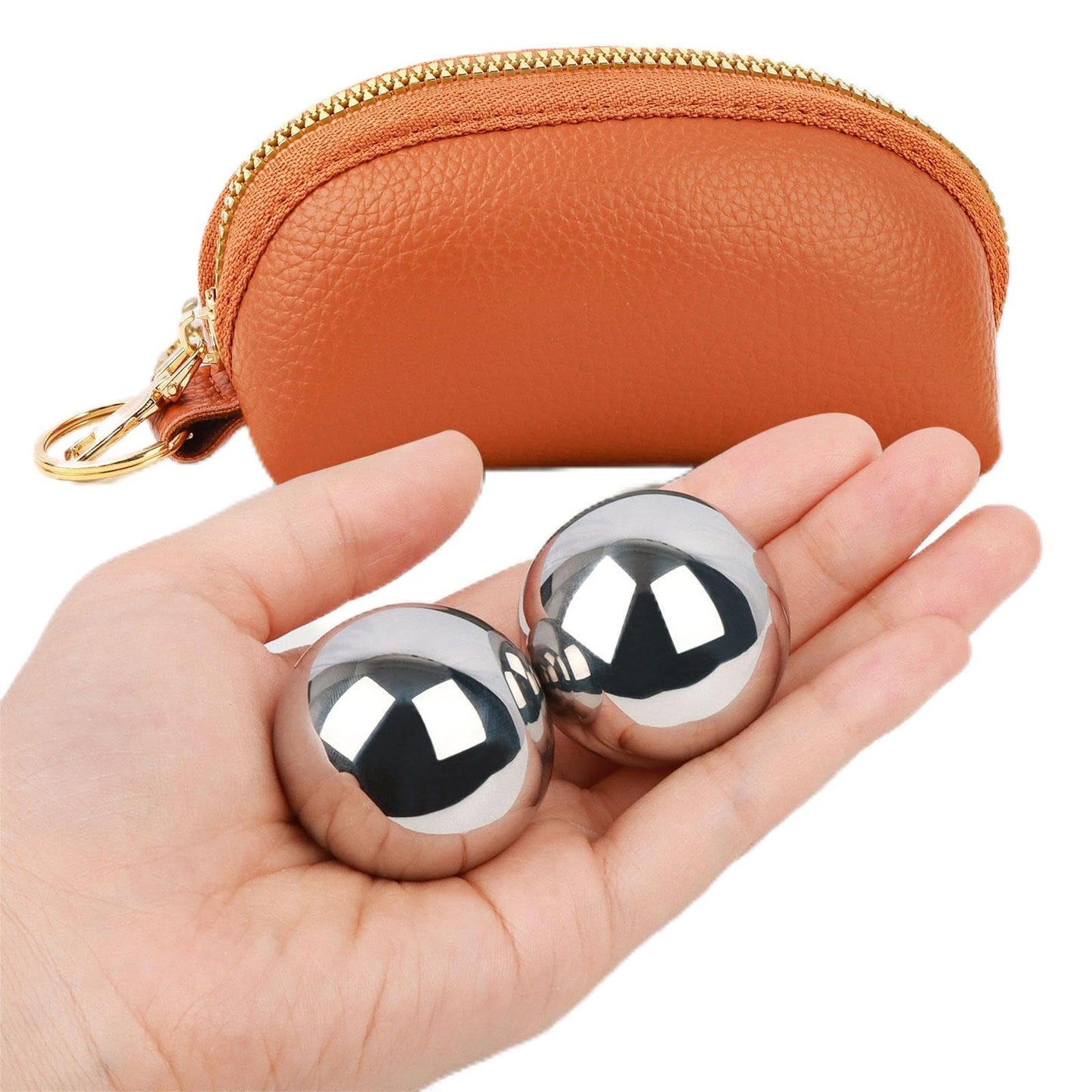SDEMYI 1.5-inch Baoding Balls with Chime: Stainless Steel Baoding Balls, Hand Massage, Meditation Balls — Suitable for Home/Office Exercise, Stress Relief, Anxiety Reduction, and as Holiday Gifts