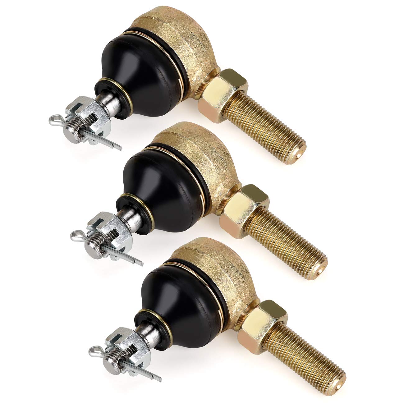 10L0L Ball Joint Kit for Club Car DS Golf Cart 1976-2008, Set of 3 Tie Rod End, Replace OEM 7539 7540, Non-Greasable Self-Lubricating