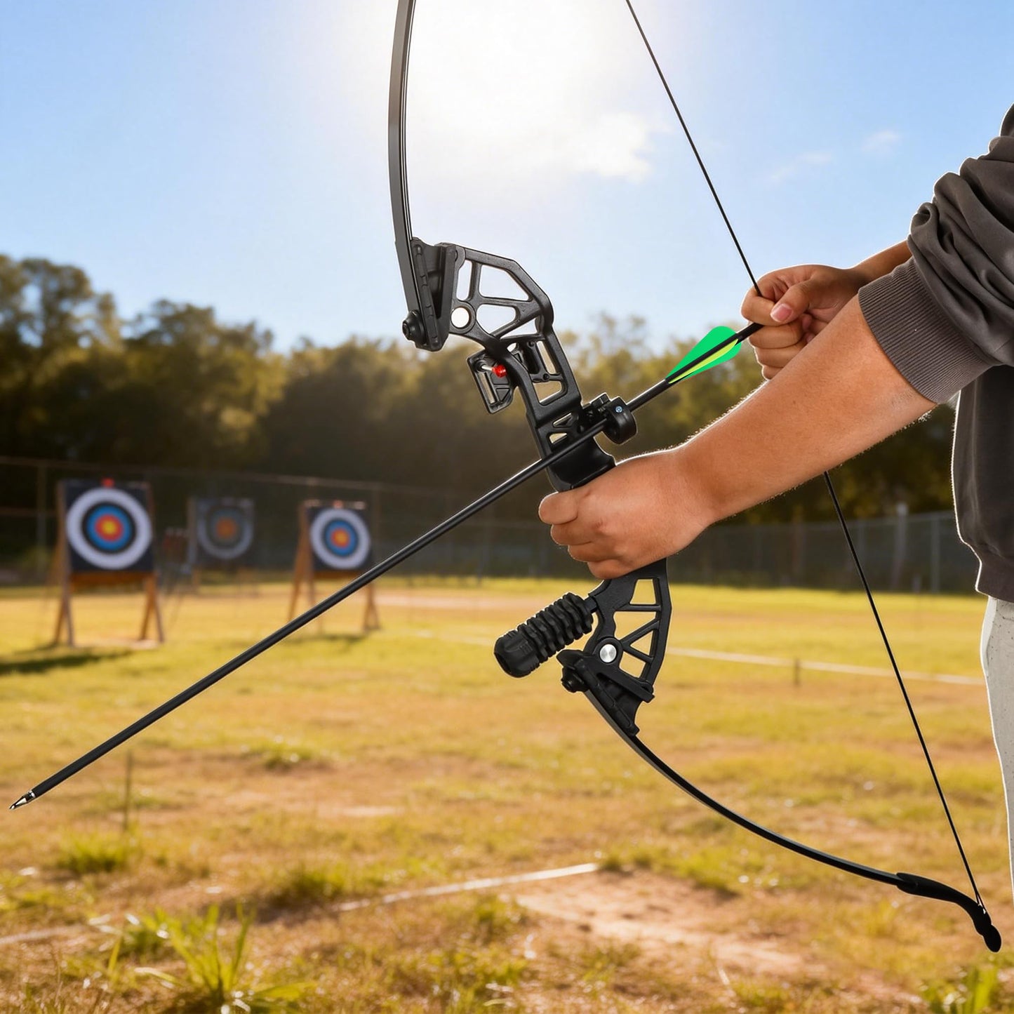 NorthSpoor 14 Pack 30" Archery Carbon Arrows,Practice Hunting Arrow with Removable Tips Shaft Spine 500 Suitable for Recurve Bows