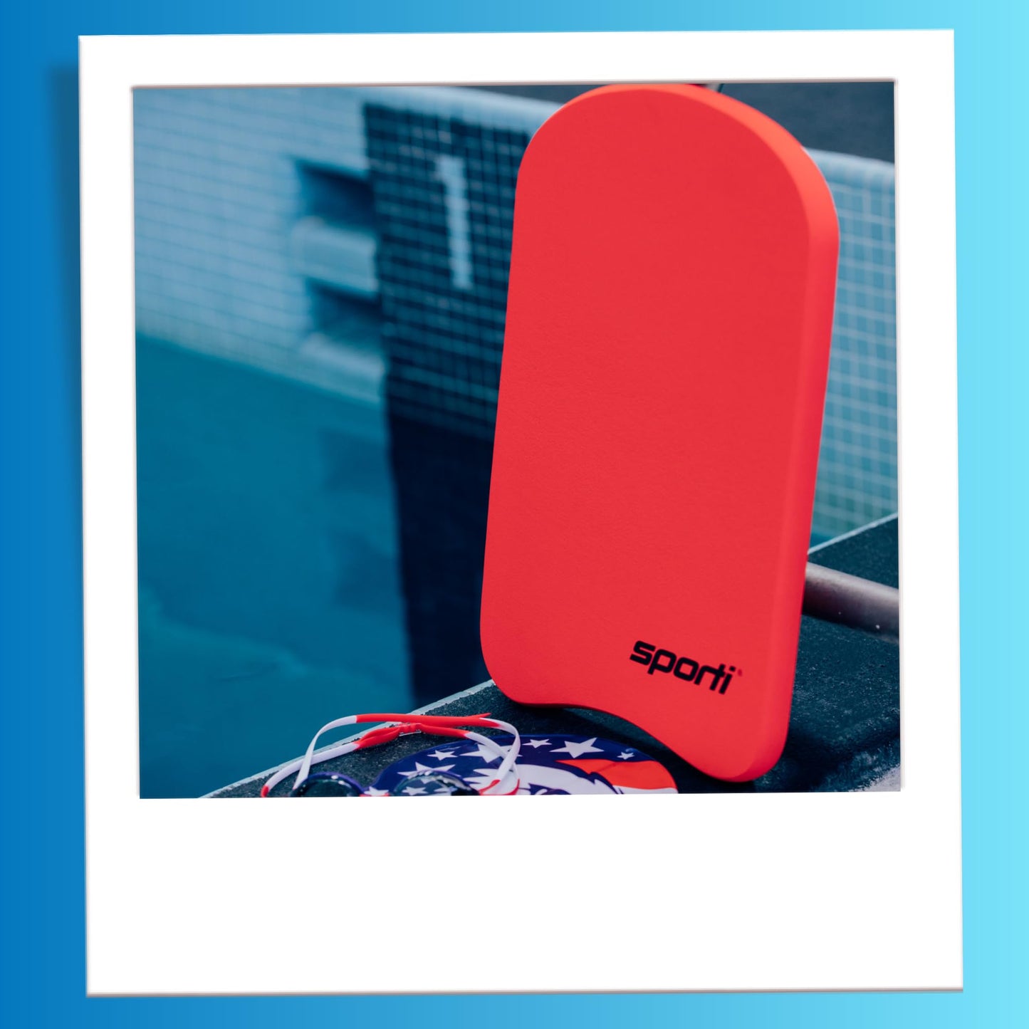 Sporti Adult Kickboard for Swim Training - Swimming Kick Board for Men Women, Water Board for Men & Women, Swimming Training Aid - New Version - Aqua