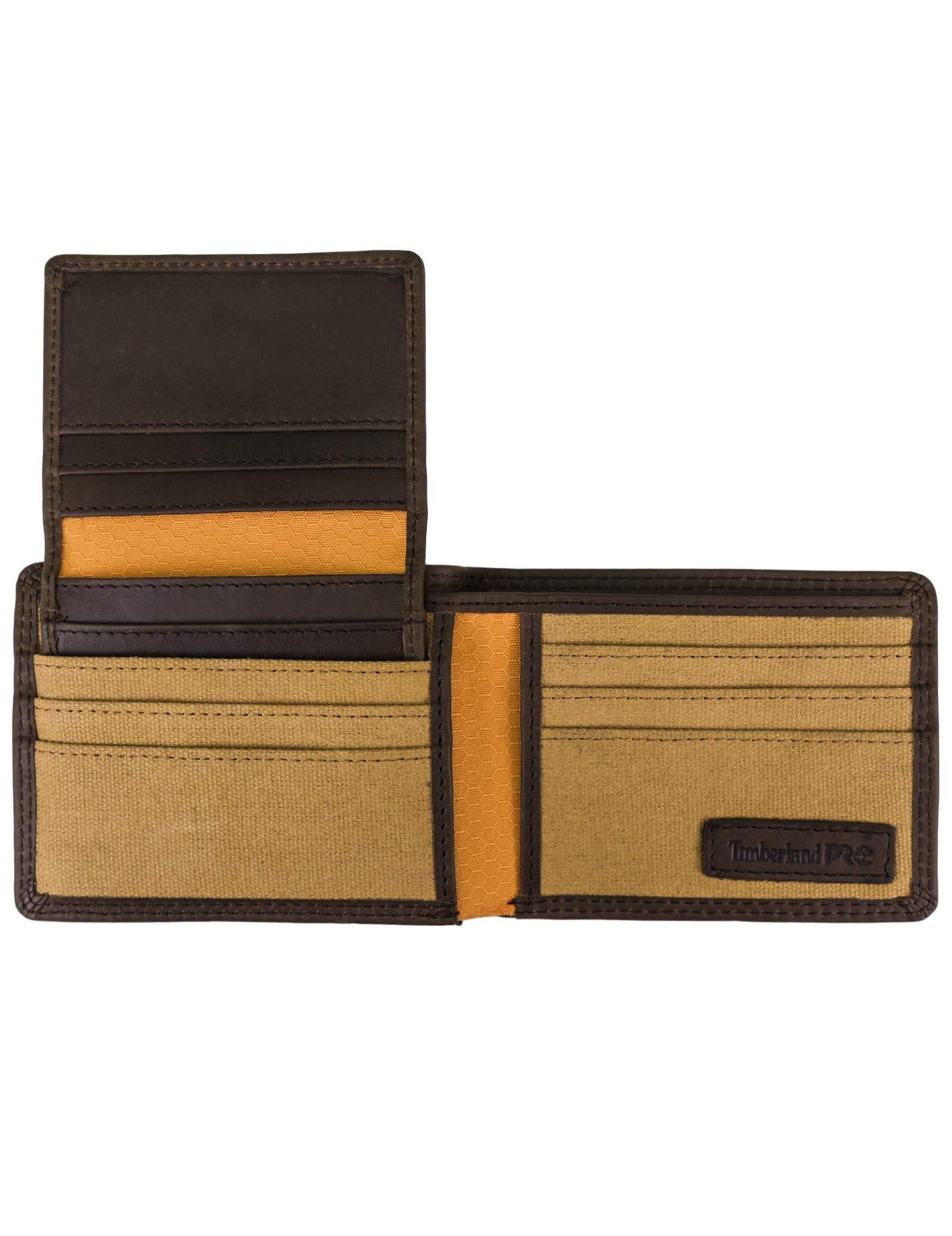 Timberland PRO Men's Slim Leather RFID Bifold Wallet with Back ID Window