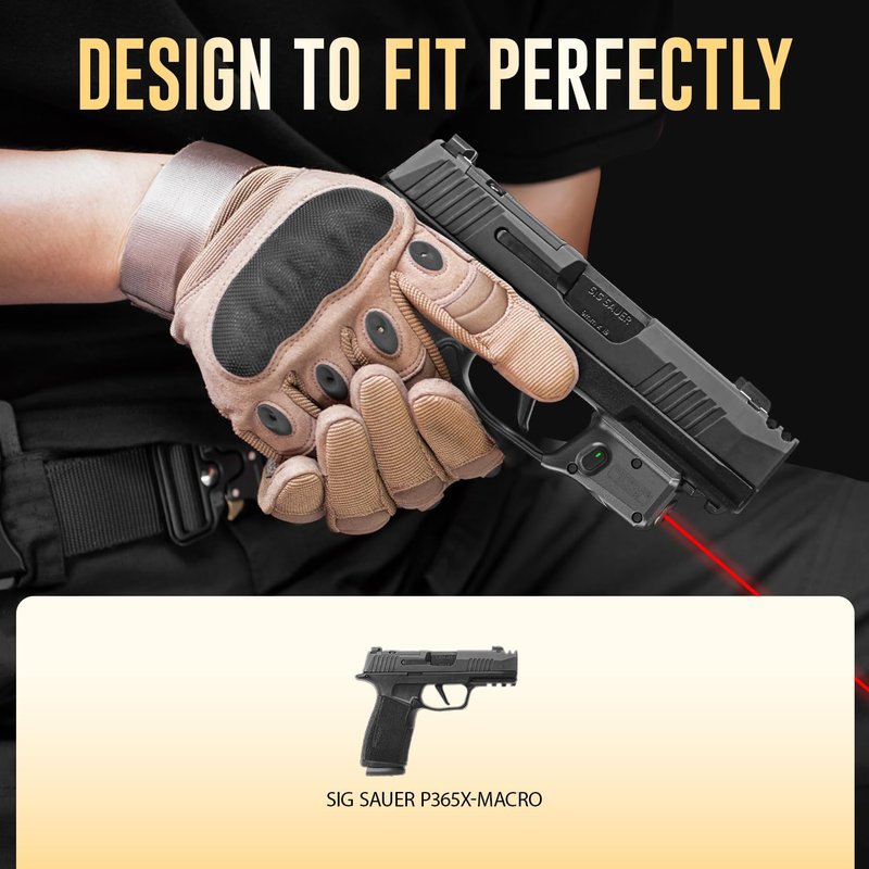 WARRIORLAND Red Laser Sight Fit P365X-Macro with Kydex Holster, First Red Beam Sight with Power Indicator, P365 X Macro Laser with IWB Holster Right Hand, WLS-109 w/ P365X Macro Holster