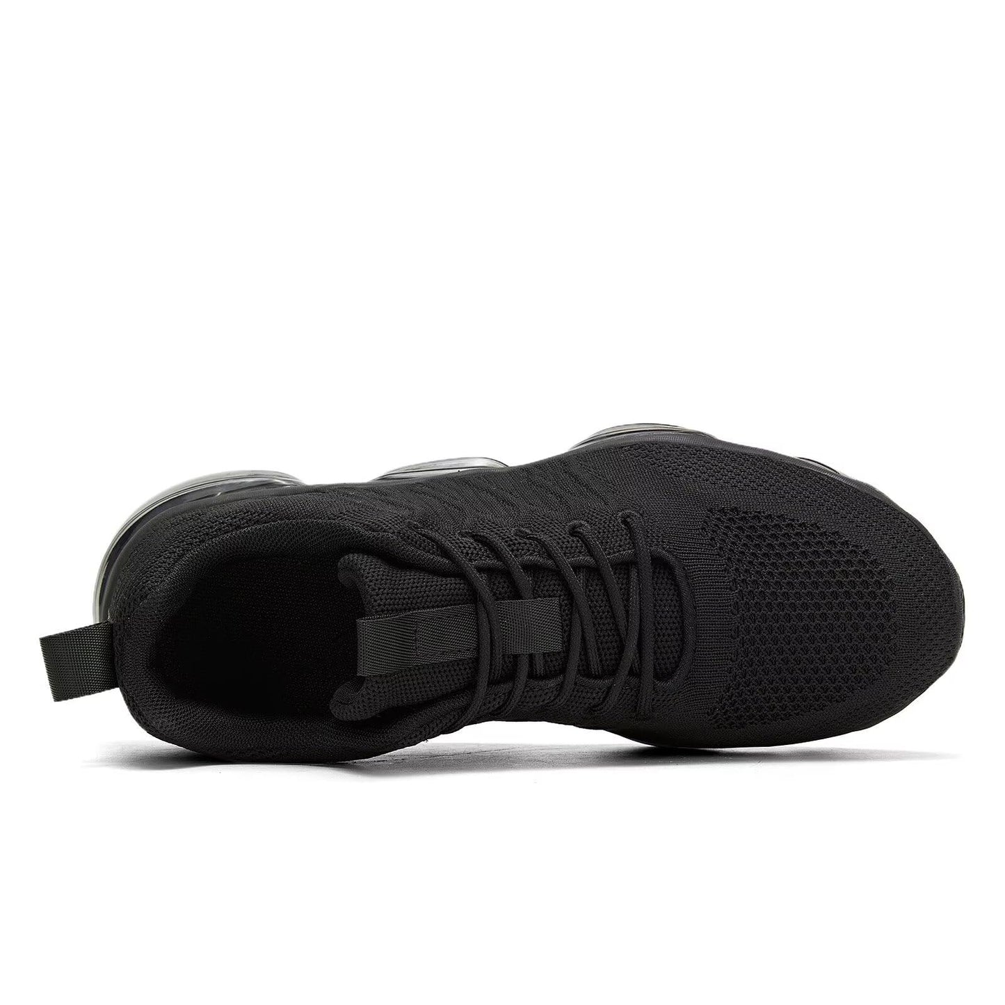 Men's Air Cushion Running Shoes Breathable Tennis Fashion Sneakers Non Slip Workout Casual Sport Gym Training Soft Sole Walking Shoes All Black