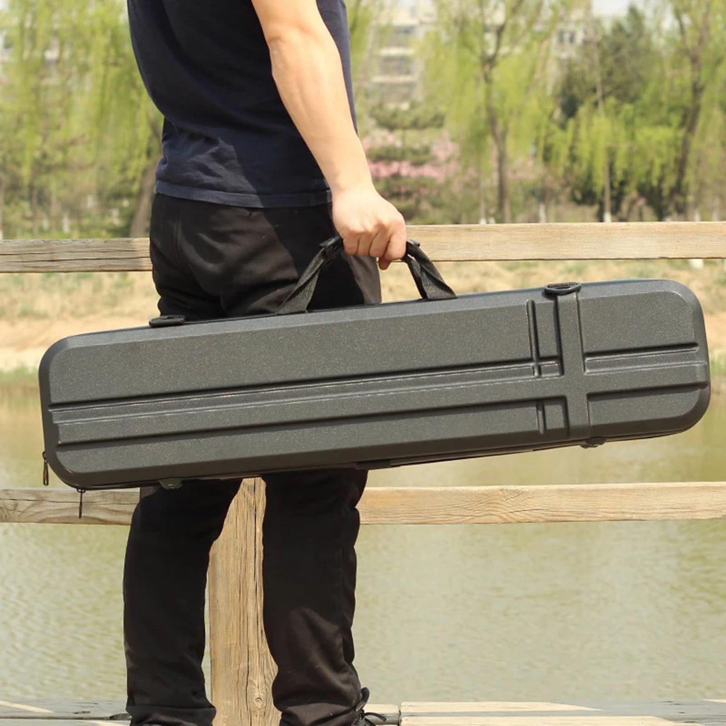 tonchean Takedown Recurve Bow Case - ABS Hard Shell, Lightweight Travel Case for Long Bow, Hunting and Shooting Practice