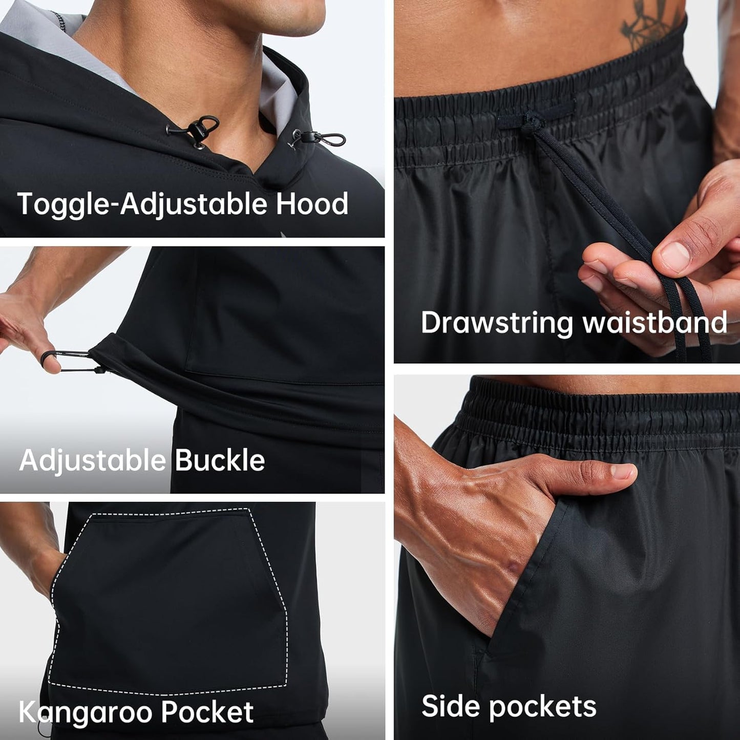 Sauna Shirt for Men - Anti-Rip Heat Trapping Pullover Vest | Ideal for Boxing & Exercise