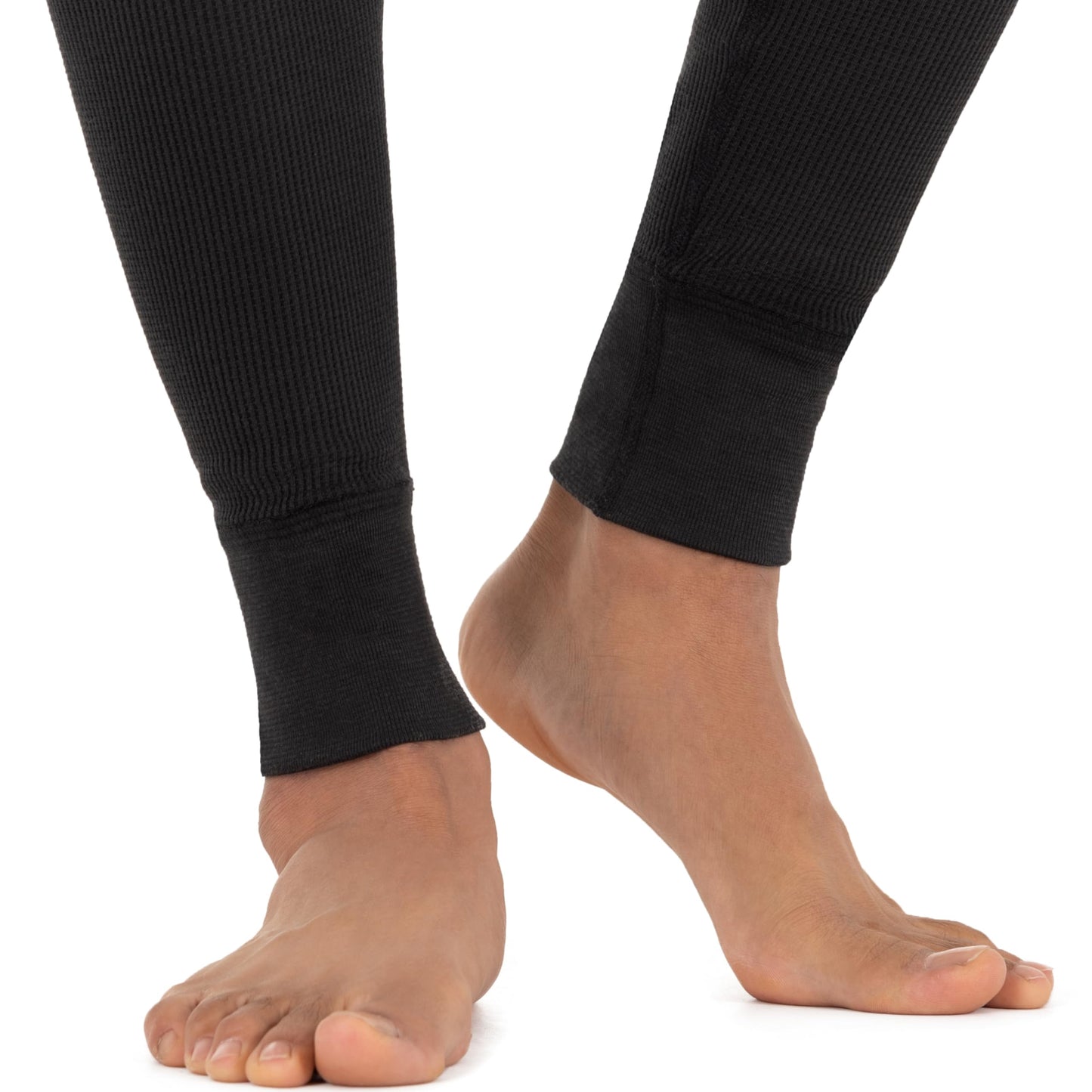 Fruit of The Loom Men's 3-Pack Recycled Waffle Thermal Underwear Bottom, Black/Black/Natural, X-Large